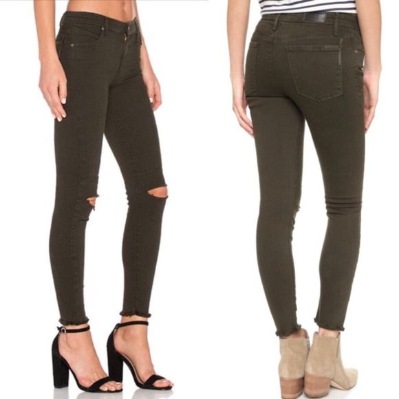 RtA Prince Distressed Skinny Jeans in Olive Wash Size 28 - Picture 2 of 14